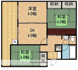 長鶴コーポ【2階】の間取り