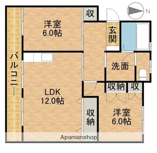 マンションてんじん【1階】の間取り