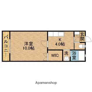 マイシティ若林【1階】の間取り