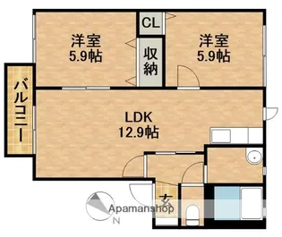 ハイマートKⅠ【2階】の間取り