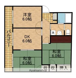 マンションオリエントⅡ【202号室】の間取り