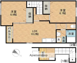 スターテラス三方原【2階】の間取り