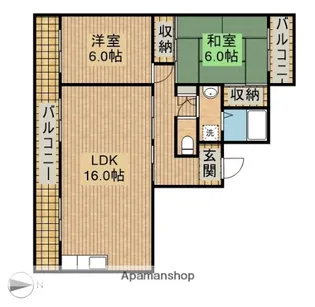 グリーンハイツA【1階】の間取り