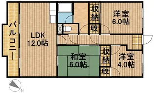 カルカソンヌ【3階】の間取り