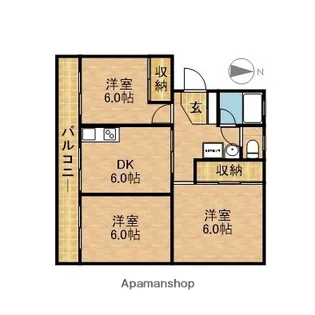 武藤ハイツⅠ【305号室】の間取り