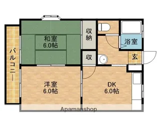 コーポサンフォルム【202号室】の間取り
