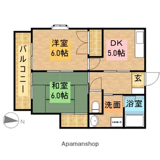 コーポキクⅡ【202号室】の間取り