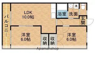 シャトー富ヶ丘【1階】の間取り
