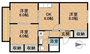 アベニュー平野Ⅰ【2階】の間取り
