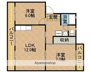 サンライズ西焼津【2階】の間取り