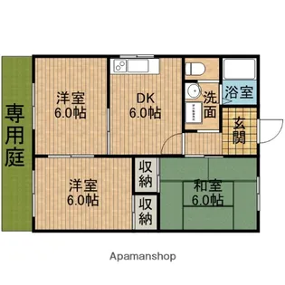 パークハイツA【2階】の間取り