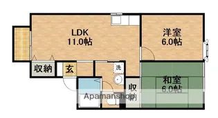 セジュール・ヴィルB【2階】の間取り