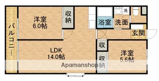 カーササンユウ【1階】の間取り