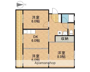 積志ハイツ【3階】の間取り