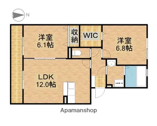 RICHESSE COURT【1階】の間取り