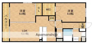 グランストーク高丘北【4階】の間取り