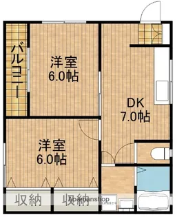エバーフィールド【1階】の間取り