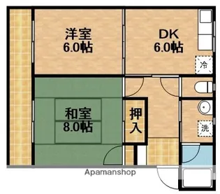 さぎの宮ハイツ【1階】の間取り