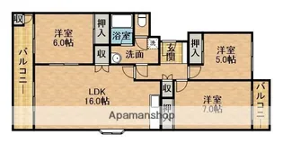 蜆塚ハイムA【3階】の間取り