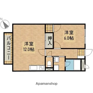 SURPLUS長沢【1階】の間取り