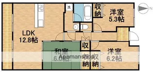 イトーピア中沢グリーンアベニュー【4階】の間取り