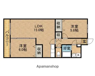 エヴァーグリーン【2階】の間取り