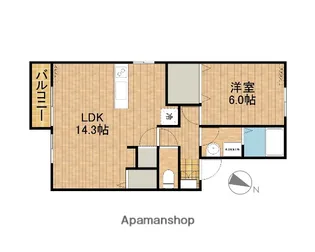 チェリーハウス【2階】の間取り