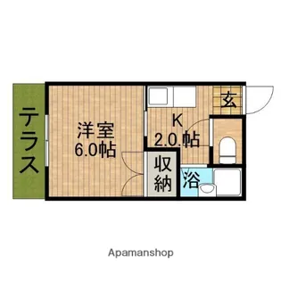 ジュネス田沼【1階】の間取り
