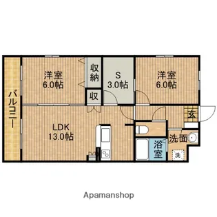 ESTATE山王【105号室】の間取り
