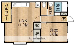 ベイサイド【2階】の間取り