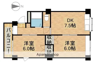 広谷ハイツ【301号室】の間取り