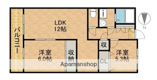 北川原ロビスト【3階】の間取り