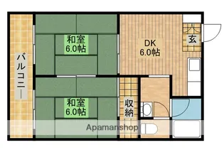 ウイング高丘Ⅱ【1階】の間取り