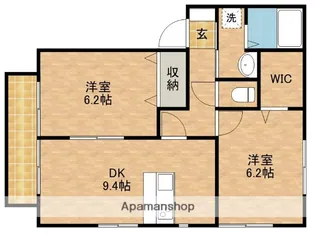 ベルフィオーレⅢD【201号室】の間取り