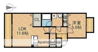 パディー江西プレミアム【2階】の間取り
