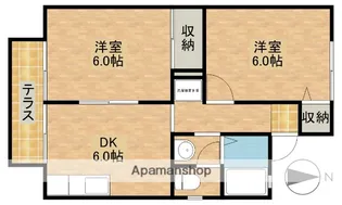 コーポシャルマン【2階】の間取り
