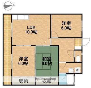 オークスひくま【3階】の間取り