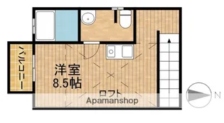 アミ鹿谷【2階】の間取り
