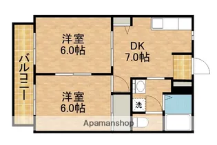 ガーデンハウスC【1階】の間取り