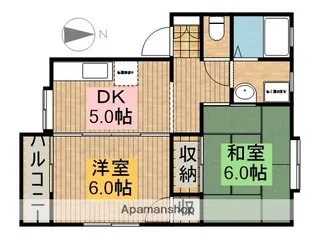 ハイツ水神ⅠA【103号室】の間取り