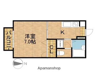 フォルッツァ【721号室】の間取り