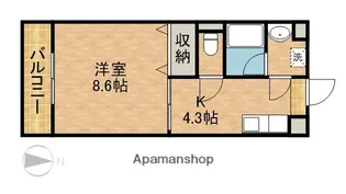 PASTEL【106号室】の間取り
