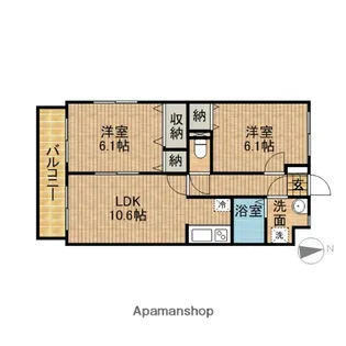 ユーミー湧泉【2階】の間取り