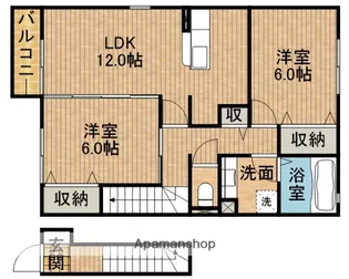 スカイブルー【2階】の間取り