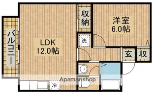 セジュールフェスタB【1階】の間取り