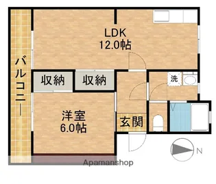 サンホーム曳馬【1階】の間取り