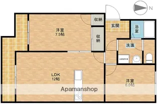 ローザンヌⅡ【2階】の間取り