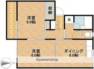 コーポ神谷Ⅰ【202号室】の間取り