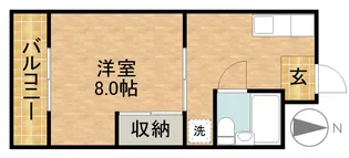 ハイツベア細江【102号室】の間取り