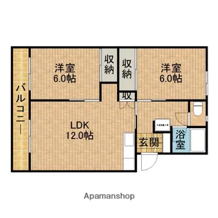 たちばなコーポ【2階】の間取り